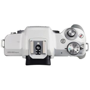 Foto 5 Kit Fotocamera Mirrorless Canon EOS M50 Mark II + Obiettivo M15-45mm Bianco – Prodotto in Italiano