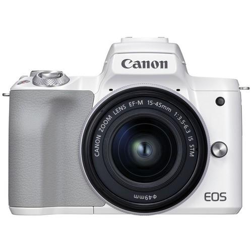 Foto principale Kit Fotocamera Mirrorless Canon EOS M50 Mark II Bianco + Obiettivo M15-45mm – Prodotto in Italiano