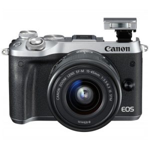 Foto principale Kit Fotocamera Mirrorless Canon EOS M6 Black + Obiettivo 15-45mm – Prodotto in Italiano