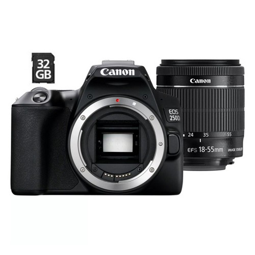 Foto principale Kit Fotocamera Reflex Canon EOS 250D + Obiettivo 18-55mm DC III + Memory Card da 32GB – Prodotto in Italiano