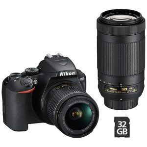 Foto principale Kit Fotocamera Reflex Nikon D3500 + Obiettivo AF-P 18-55mm VR + Obiettivo AF-P 70-300mm F/4.5-6.3 G VR + Memoria 32GB – Prodotto in Italiano