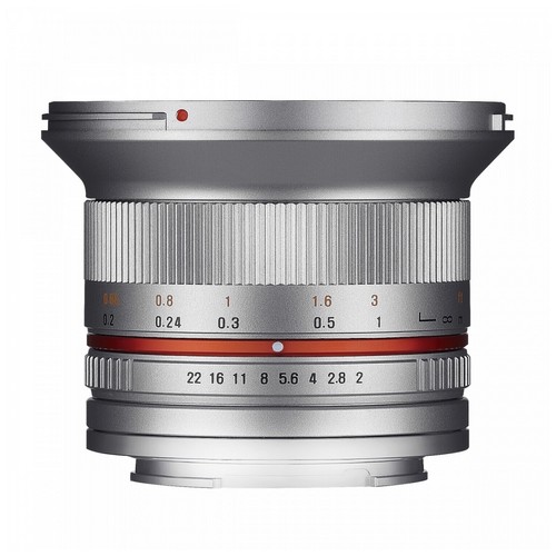Foto principale Obiettivo Mirrorless Samyang 12mm F2.0 NCS CS per Fuji X Silver (F1220510102)