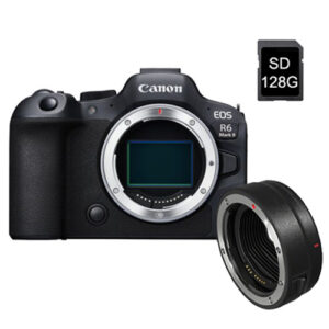 Foto principale Kit Fotocamera Mirrorless Canon EOS R6 Mark II + Adattatore EOS EF – EOS RF + Memoria da 128GB – Prodotto in Italiano
