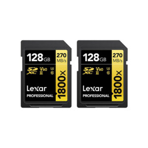 Foto principale Lexar Gold Series Professional 128 GB SDXC UHS-II U3, 1800 x confezione da 2 pezzi (LSD1800128G-B2NNG)