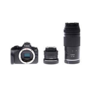 Foto principale Kit Fotocamera mirrorless Canon EOS R50 + Obiettivo RF-S 18-45mm + Obiettivo RF 75-300mm f/4-5.6 – Prodotto in Italiano